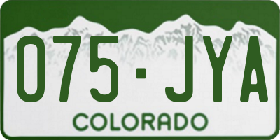 CO license plate 075JYA