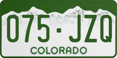 CO license plate 075JZQ