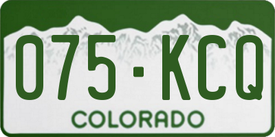 CO license plate 075KCQ