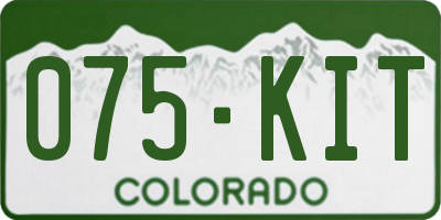 CO license plate 075KIT