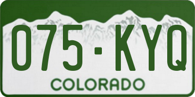 CO license plate 075KYQ