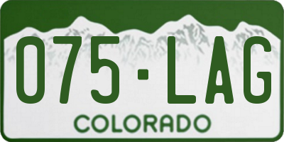 CO license plate 075LAG