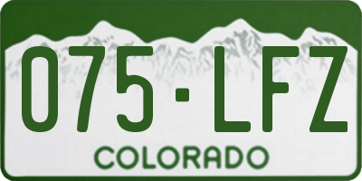 CO license plate 075LFZ