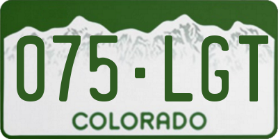 CO license plate 075LGT