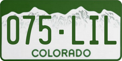 CO license plate 075LIL
