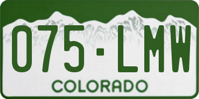 CO license plate 075LMW