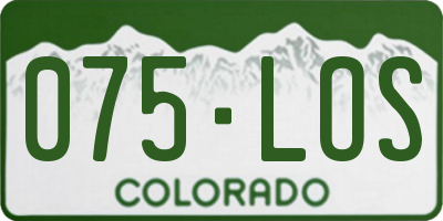 CO license plate 075LOS
