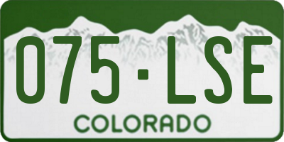CO license plate 075LSE