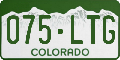 CO license plate 075LTG