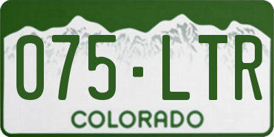CO license plate 075LTR