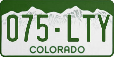 CO license plate 075LTY