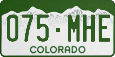 CO license plate 075MHE