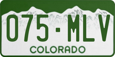 CO license plate 075MLV