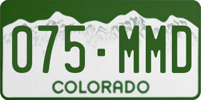 CO license plate 075MMD