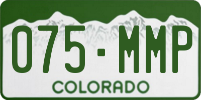 CO license plate 075MMP