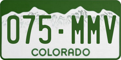 CO license plate 075MMV