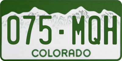 CO license plate 075MQH