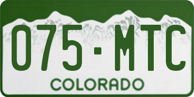 CO license plate 075MTC