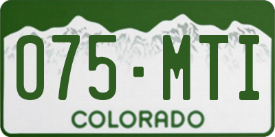 CO license plate 075MTI