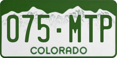 CO license plate 075MTP
