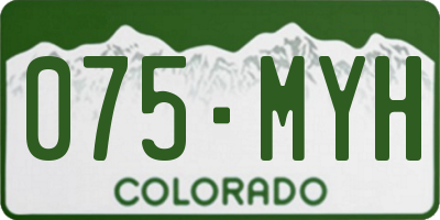 CO license plate 075MYH
