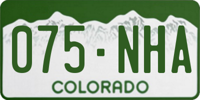 CO license plate 075NHA