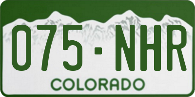 CO license plate 075NHR