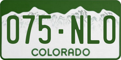 CO license plate 075NLO