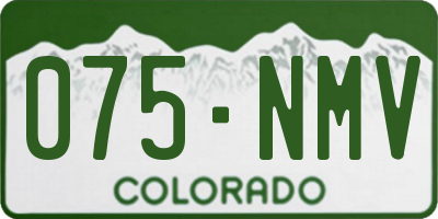 CO license plate 075NMV