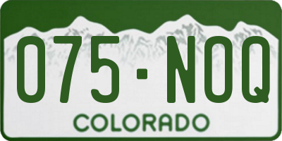 CO license plate 075NOQ