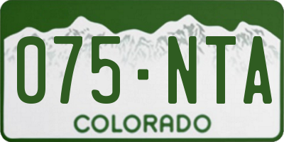 CO license plate 075NTA
