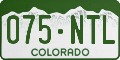 CO license plate 075NTL