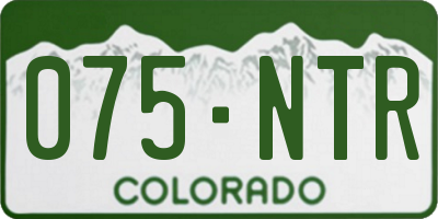 CO license plate 075NTR
