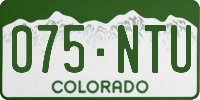 CO license plate 075NTU