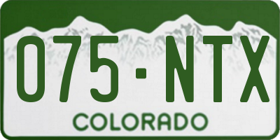 CO license plate 075NTX