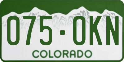CO license plate 075OKN