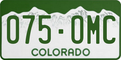 CO license plate 075OMC