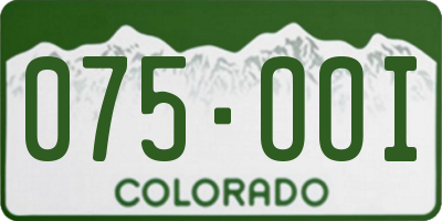 CO license plate 075OOI