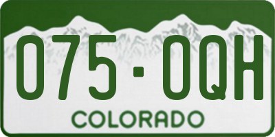 CO license plate 075OQH