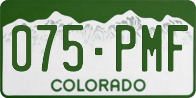 CO license plate 075PMF