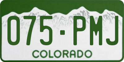CO license plate 075PMJ