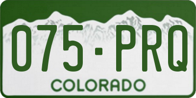 CO license plate 075PRQ