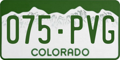 CO license plate 075PVG