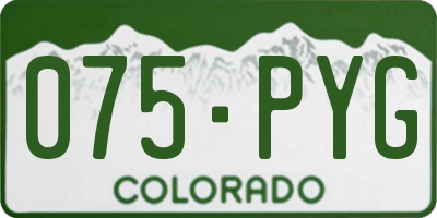 CO license plate 075PYG