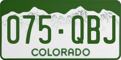 CO license plate 075QBJ