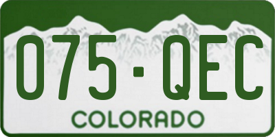 CO license plate 075QEC
