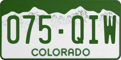 CO license plate 075QIW