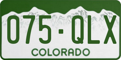 CO license plate 075QLX