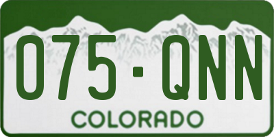 CO license plate 075QNN