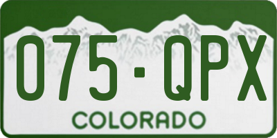 CO license plate 075QPX